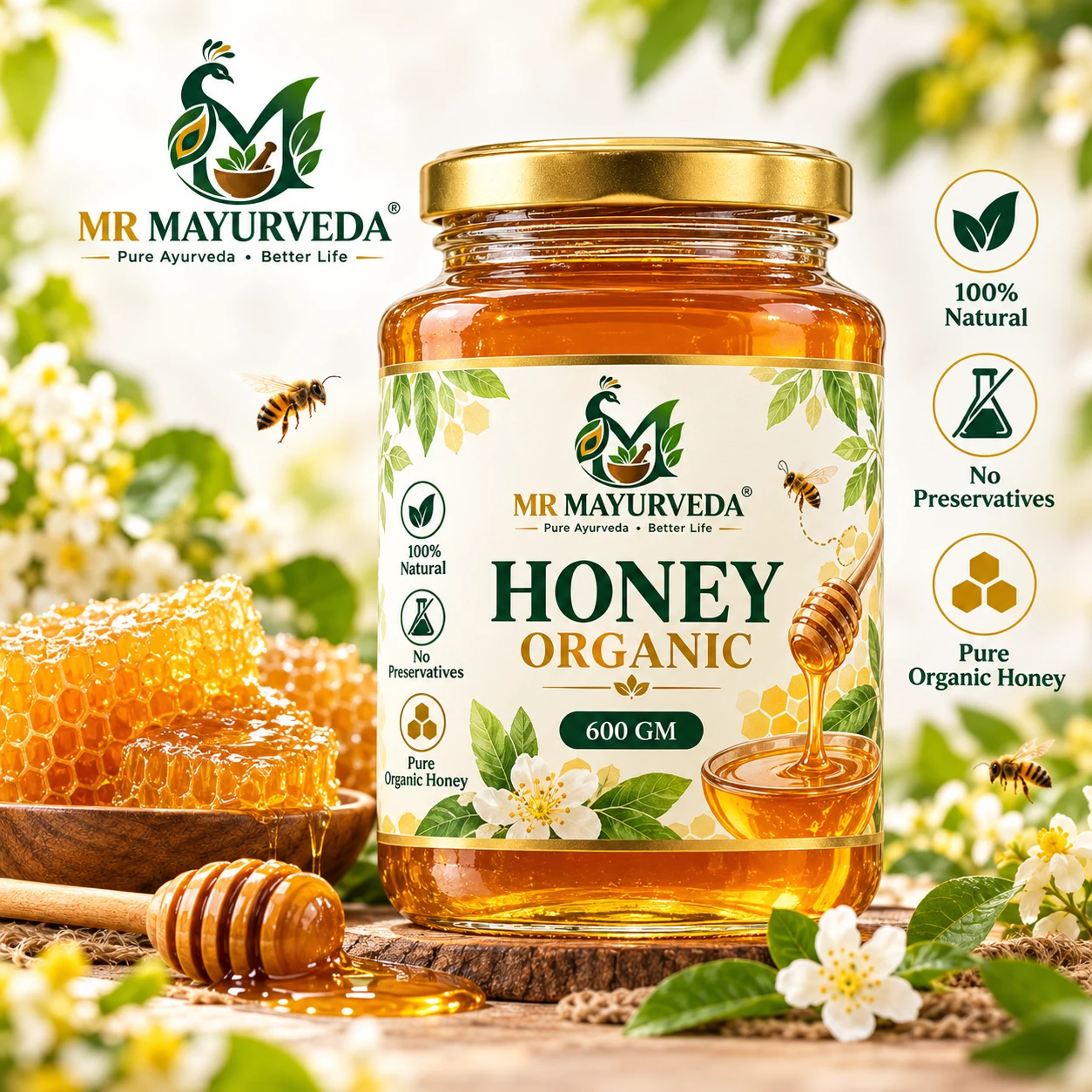 Honey Organic 600 Gm